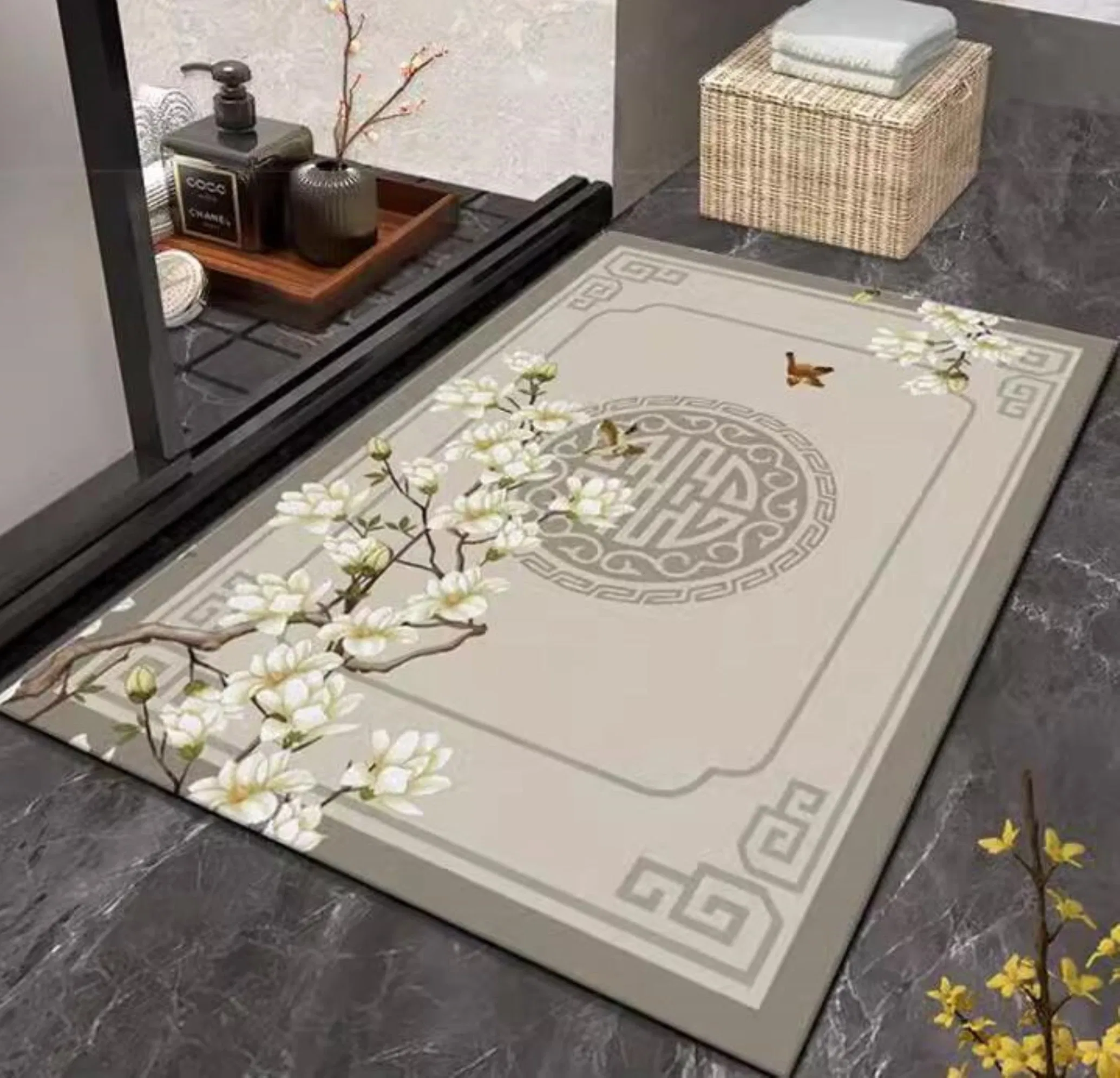 Cute Customized Super Absorbent Diatom Mud Bathroom Mat Kitchen Mat