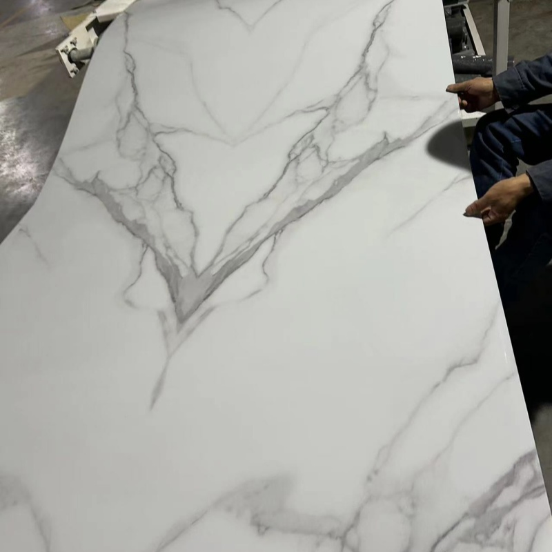 Flexible 3D Printing Marble Sheet UV Coated Board Interior Decoration Wall Panel