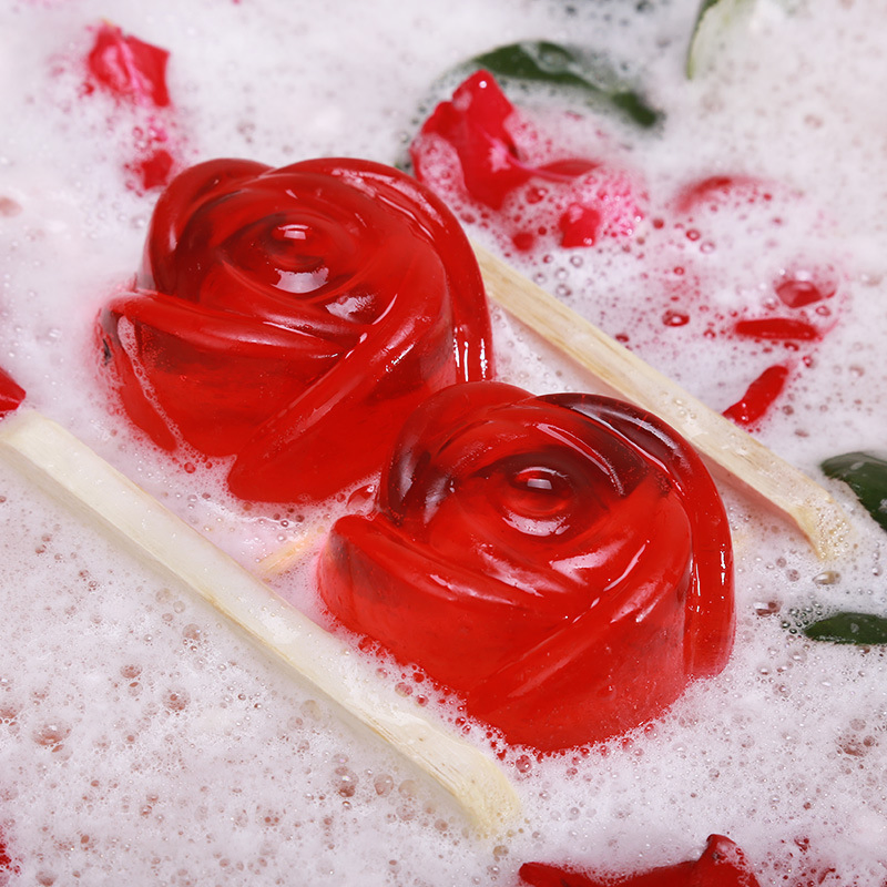 Handmade Rose Oil Natural Organic Cleansing Facial Soap Face Washing Soap