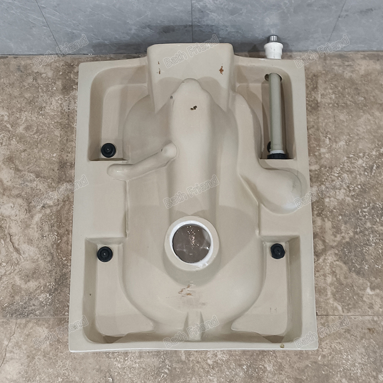 Brand New Automatic Flushing Wc Squatting Pan Wc Bathroom Ceramic Tankless Squat Toilet