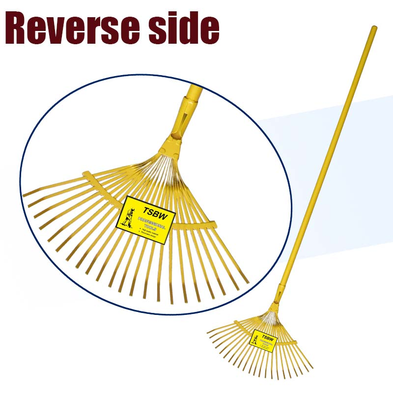 Long Steel Handle Garden Farming Farming Metal Tools Lawn Leaf Rake