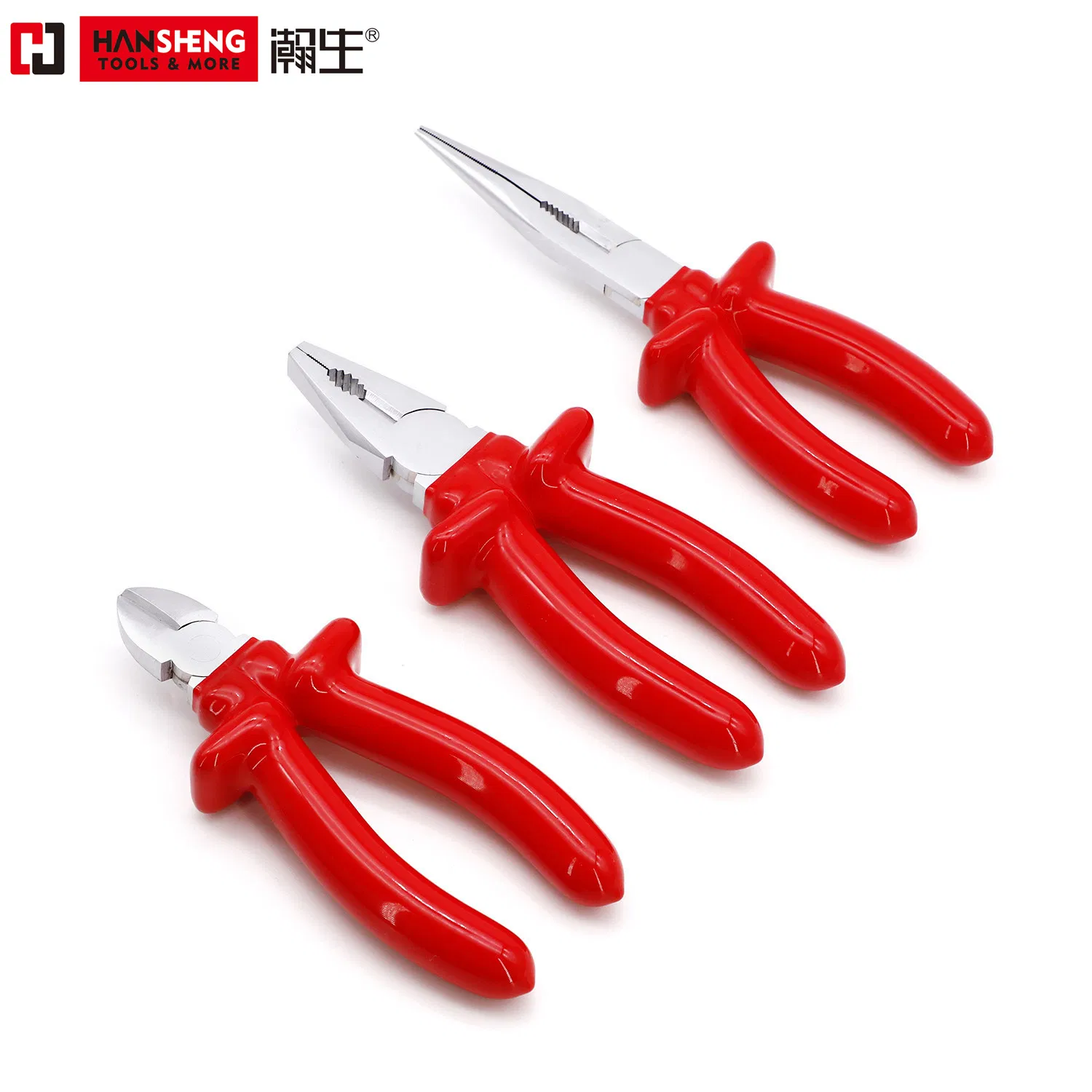 Heavy-Duty Carbon Steel VDE Combination Pliers with 1000V Dipped Handle Hand Pliers,Induction Pliers for a Route Finder,Insulated Vise Grip Pliers,Cutting Tool