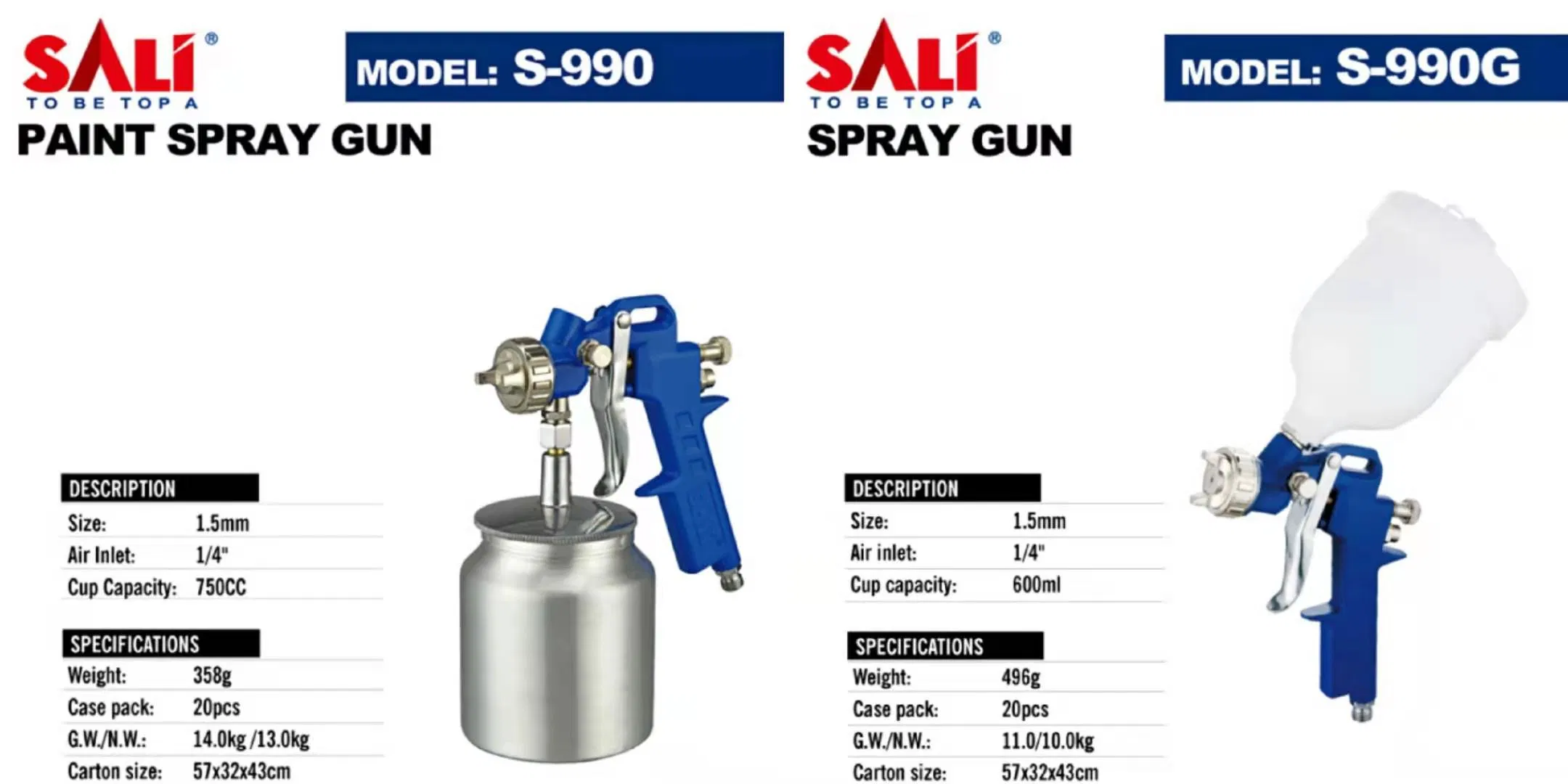 Краскопульт пневматический Sali H-827 600CC