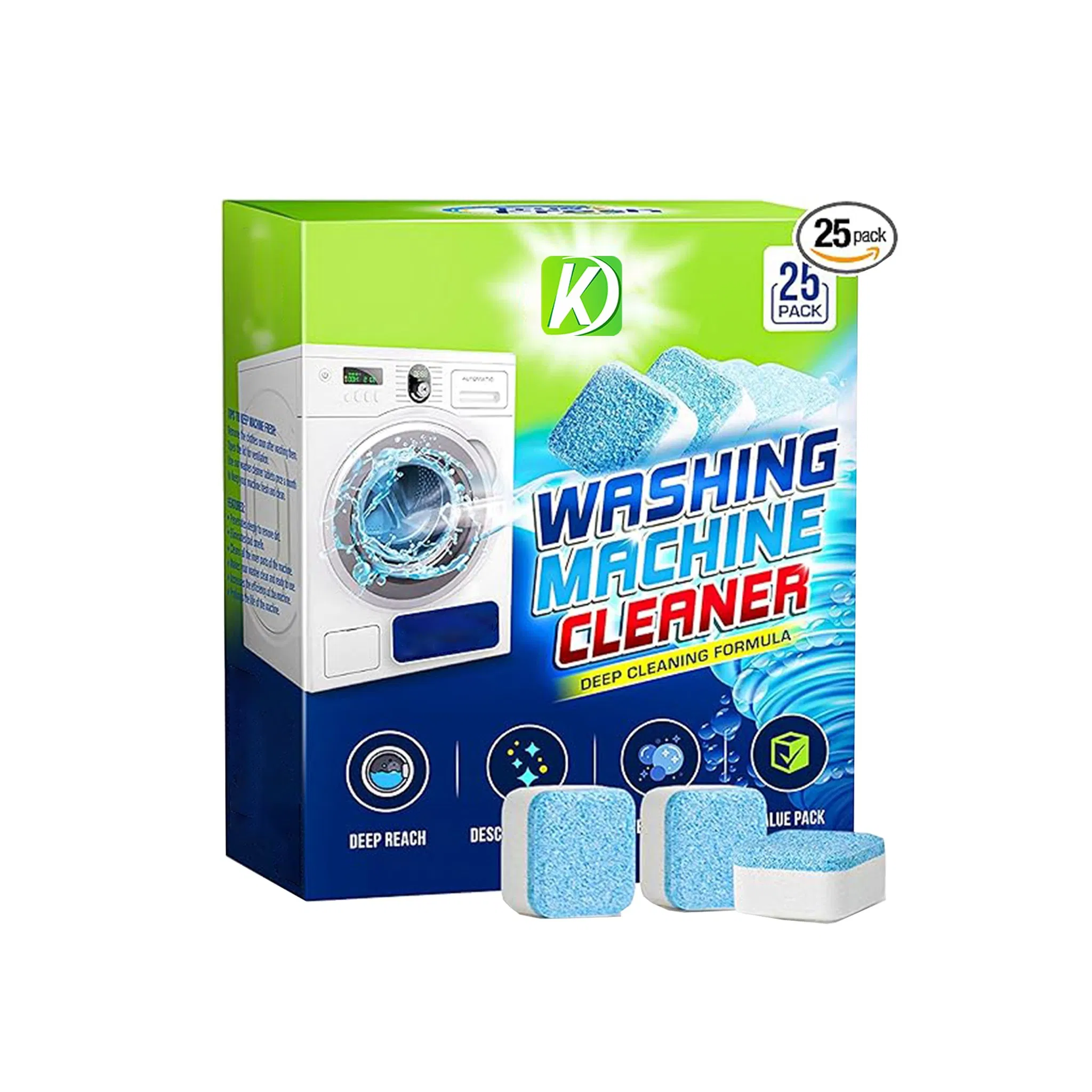Washing Machine Cleaner Tablets Washer Cleaning Tablets for Odor Removal Limescale Cleaning and Pet Hair Residue OEM Supplier
