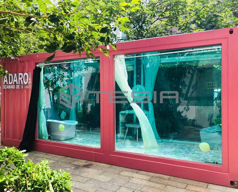 Tesia Industry Prefab Container House Luminous Swimming Pool