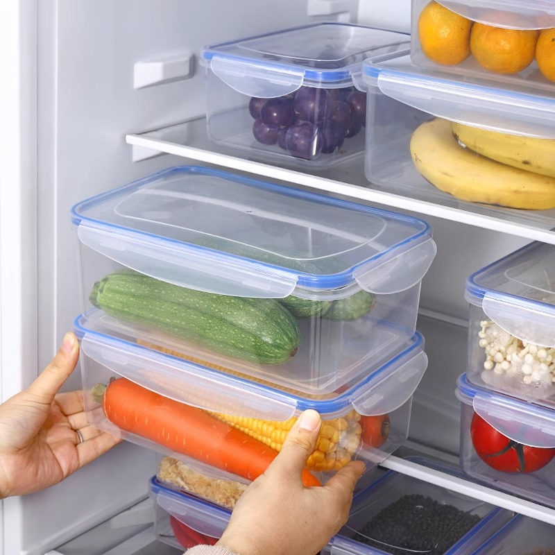 Wholesale Disposable Plastic Rectangular Takeaway Box Microwave Heating Box for Restaurant