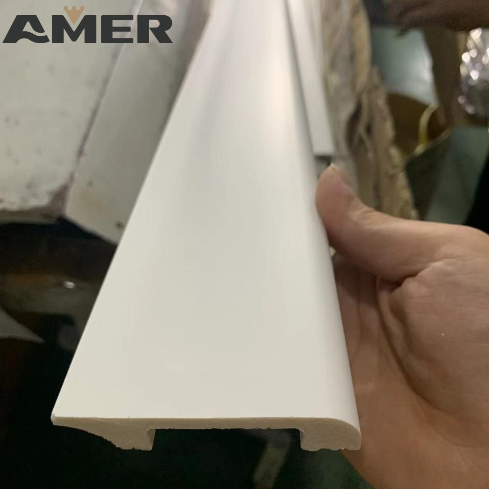 Buy Cheap Highly Durable Finished Wall Flooring Polystyrene Base White PS Skirting Line Mouldings