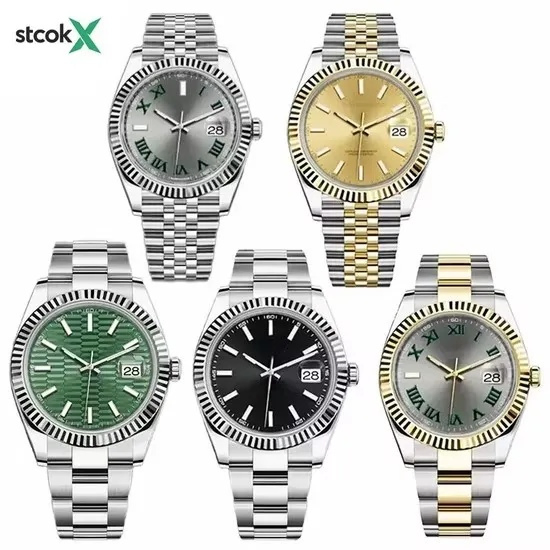 Top-Quality Replica Luxury Brand Designer Men's Mechanical Calendar Stainless Steel Watch