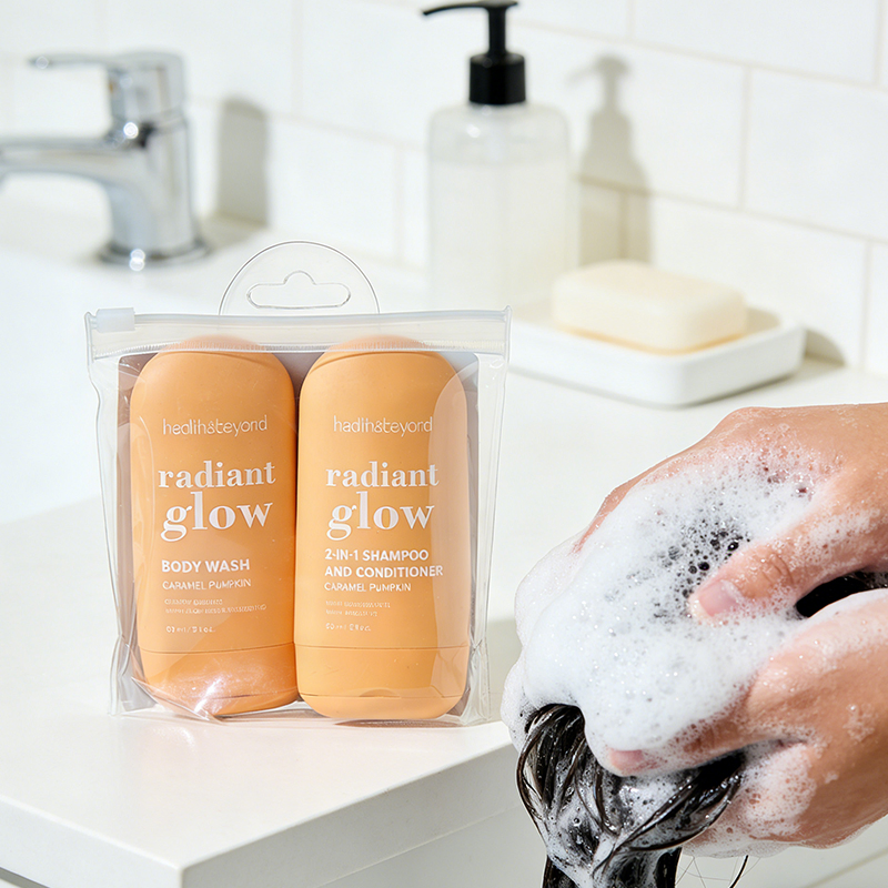 Private Brands Travel Size Portable 60ml Body Wash 2 in 1 Shampoo&Conditioner