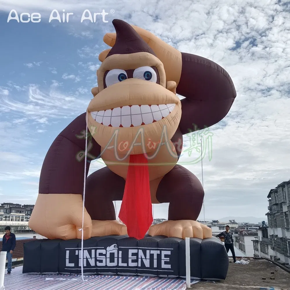 Giant 9mh Advertising Decoration Advertising Inflatable Gorilla with Base Inflatable Monkey Animal
