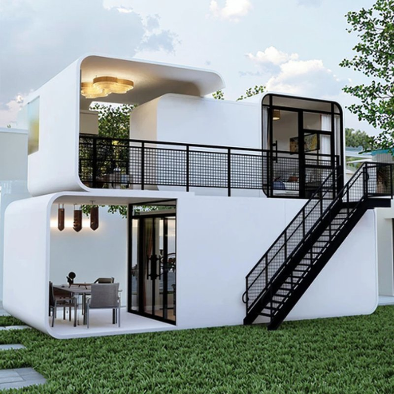 Home Tiny Eco Prefab Apple Prefabricated Mini Space Capsule House Commercial Model 2 3 Bedroom 40FT Luxury Mobile