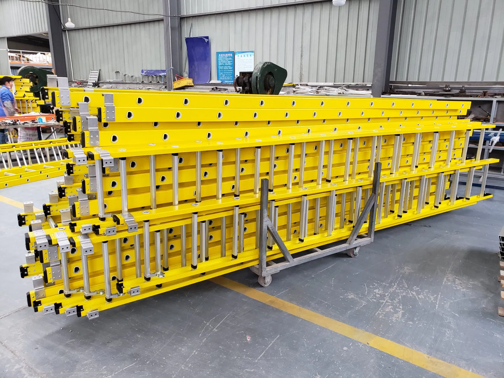 300-Pound Capacity, 20-Feet, Orange Fiberglass Folding Combination Step Extension Ladder