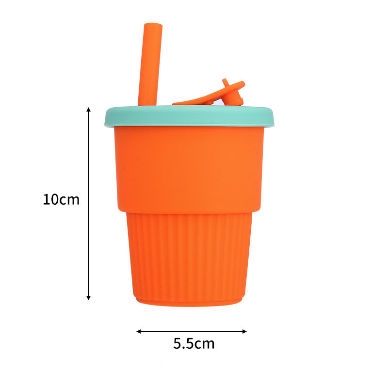 Силиконовая термостойкая кружка-поилка для детей