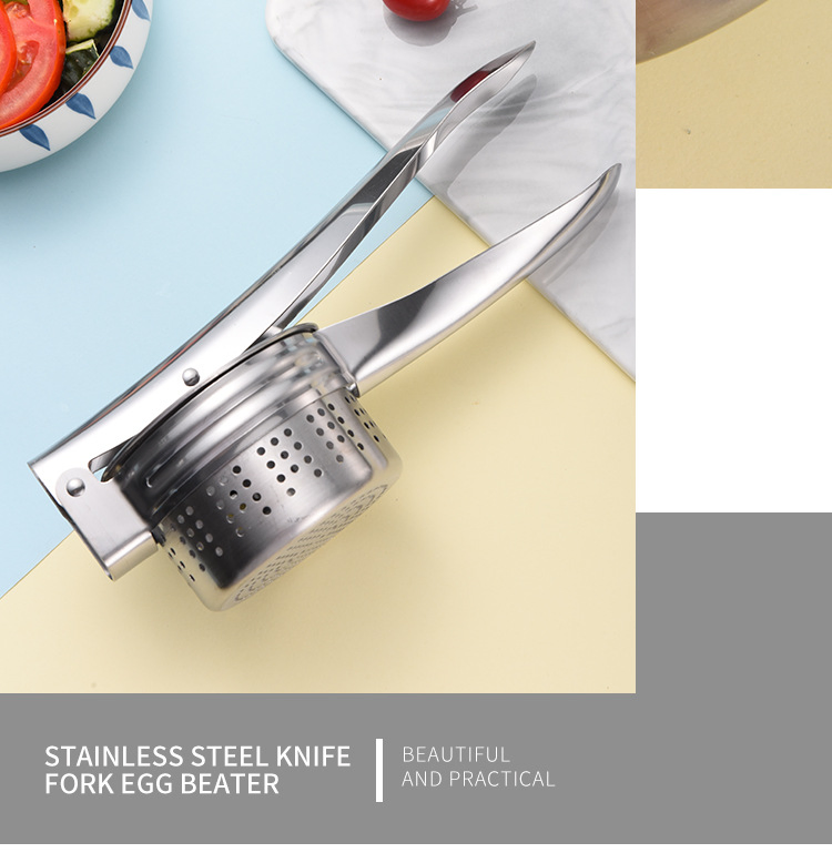 Stainless Steel Garlic Squeezer Maker Manual Juicer Mashed Potato Tool Freshly Pressed Juicing Clip