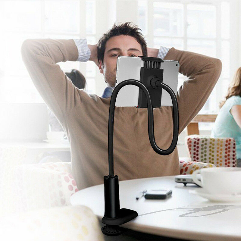 Adjustable Gooseneck Cell Phone Holder for Bed Desk Clamp Mounting