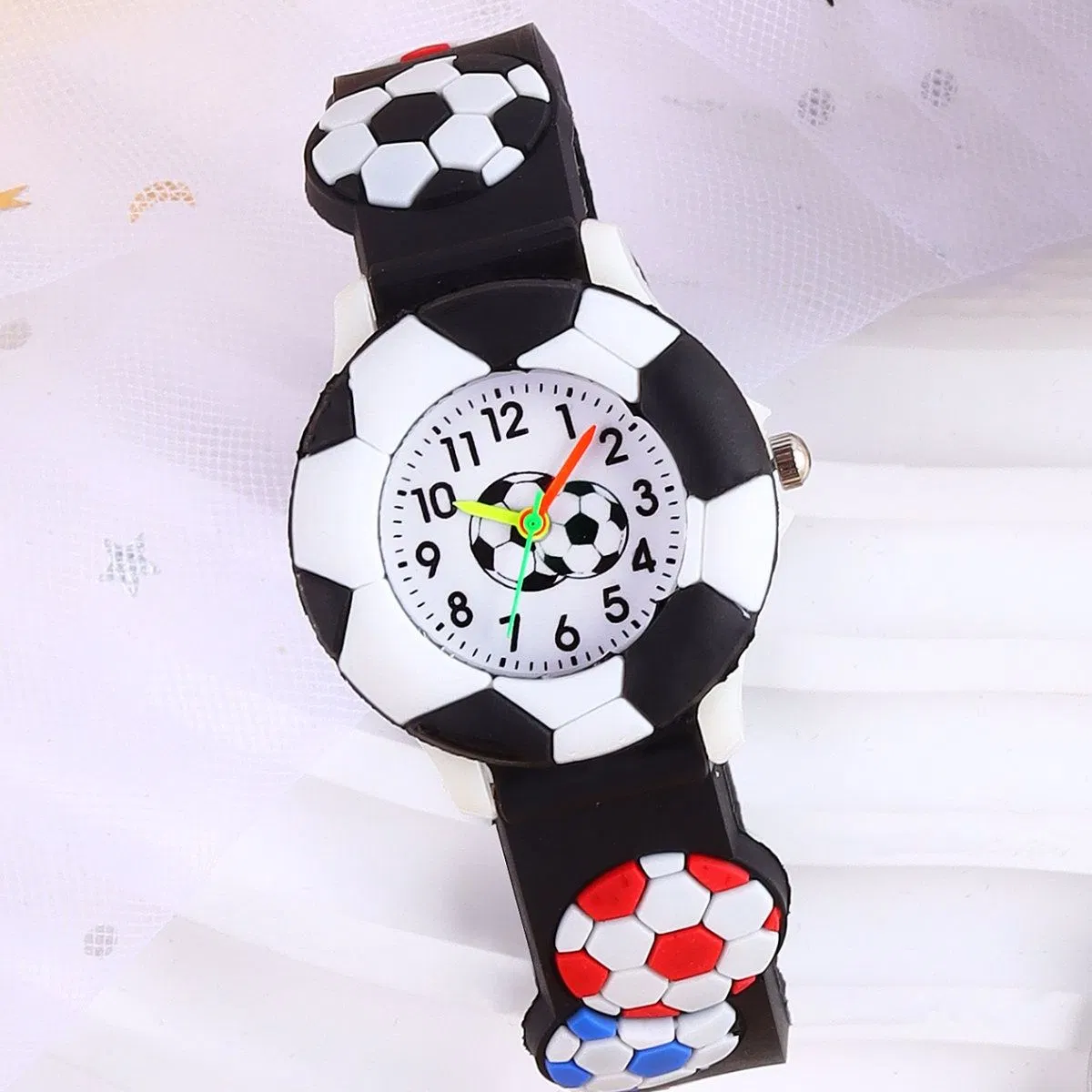 Children's Watch Set Football Watch Strap Black