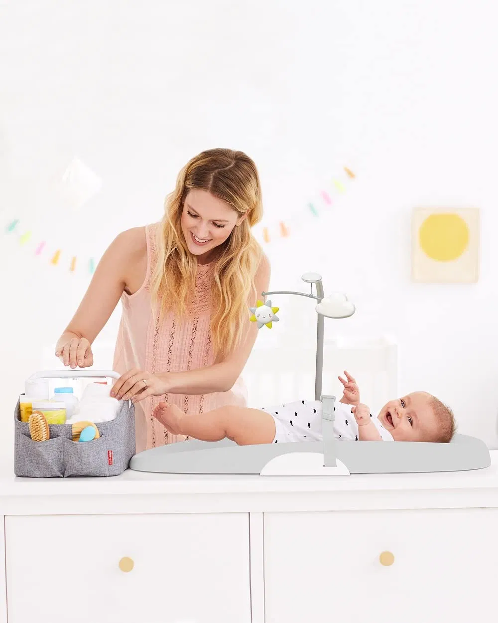 Wholesale Nursery Style Grey Baby Changing Pad Baby Changing Station