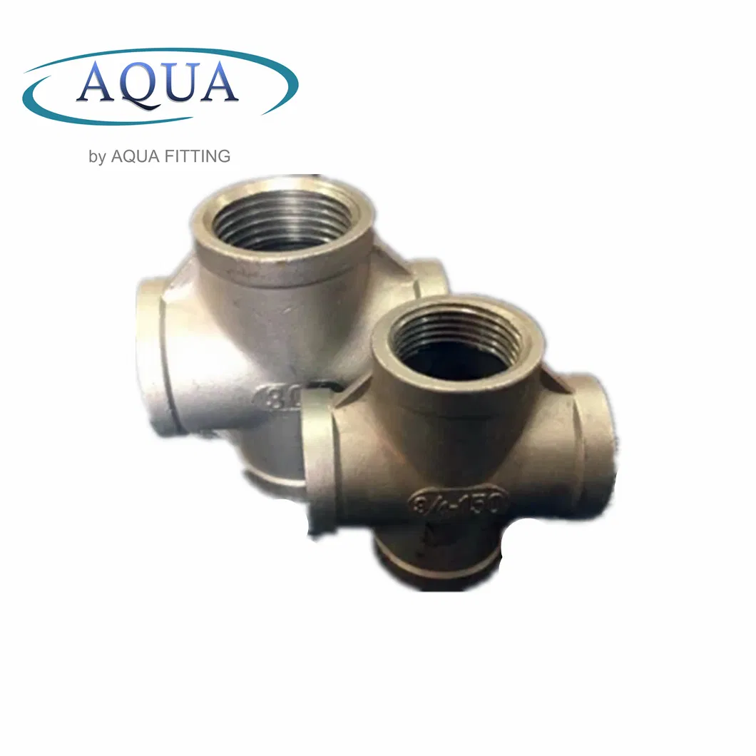304/316 Stainless Steel Male Female Equal Reducing Threaded Pipe Fitting Cross
