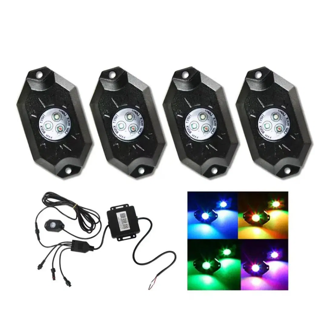 Комплект RGB LED Rock Lights с управлением через APP