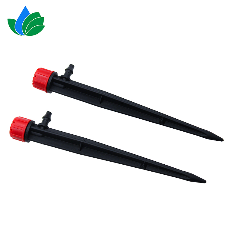 14-70L/H 13cm Height Adjustable Plastic Dripper with Stake for Garden Irrigation