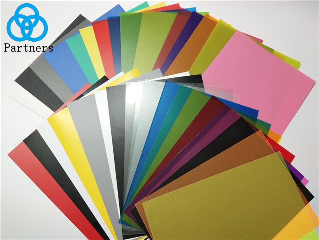 Color PVC Plastic Glossy Red Yellow Blue Green Hard Film 0.5mm Black Sheet