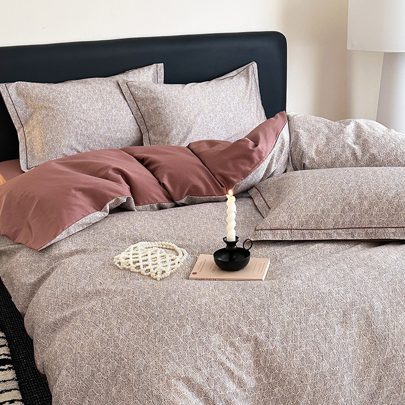 Custom Natural Invitingly Soft Cotton Bedding Set Hotel Linen Sheet