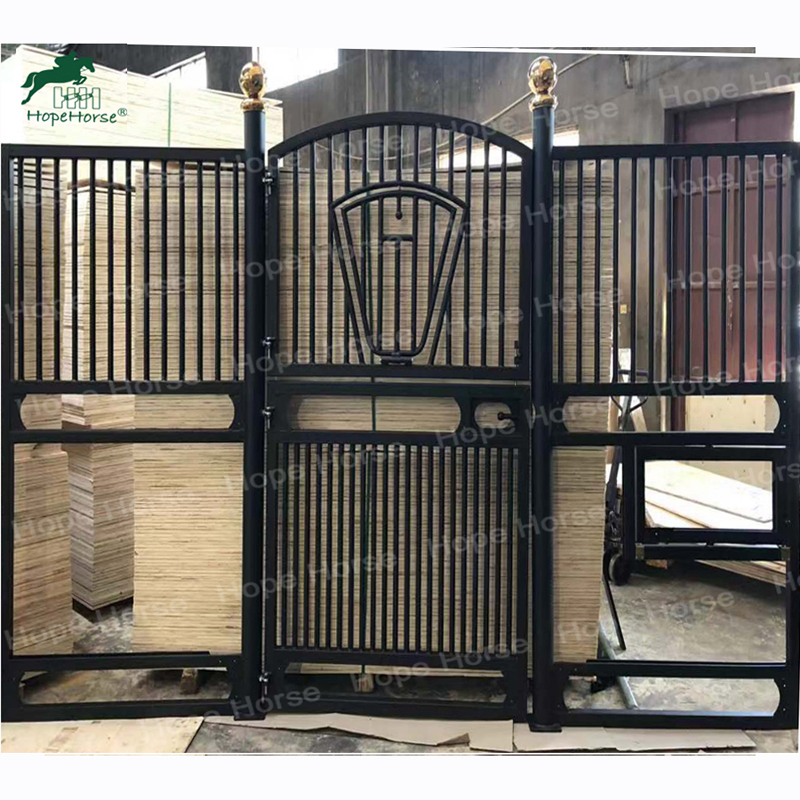 Luxury Permanent Metal Frame Bamboo Steel Frame Horse Boxes for Horses Farm Galvanized Horse Stalls