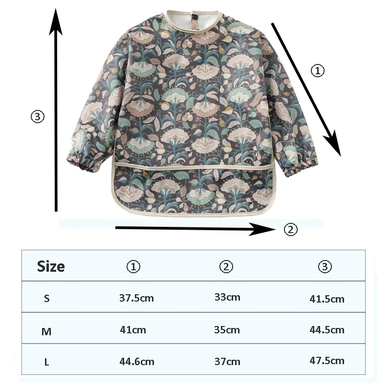 Custom Logo Waterproof Eating Smock Feeding Shirt Washable Polyester Fancy Silicone