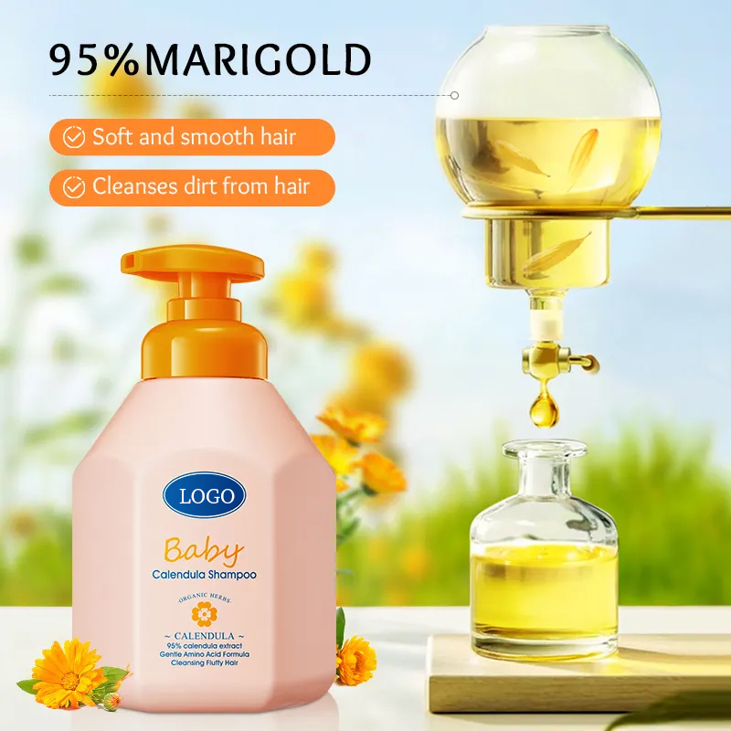 Ditong Hot Selling Gentle Cleansing Scalp Amino Acid Fluffy Shampoo Children's Calendula Shampoo
