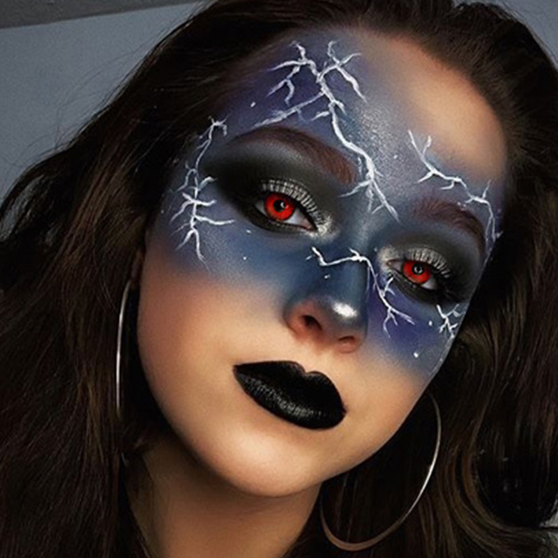 Black Cosplay Sclera Contact Lenses Cosplay Contact Lens Bright Colored Contact Lensee 14.5mm