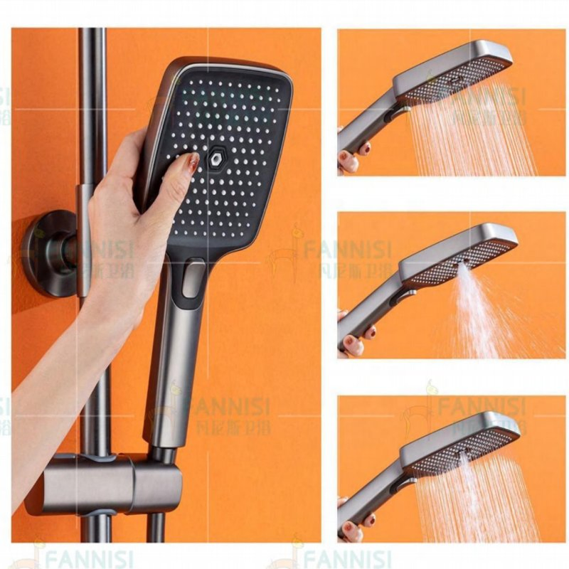 Digital Display Bathroom Shower Faucet Rain Mixer System Shower Set