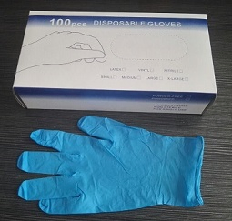 Blue Nitrile Disposable Gloves Powder Free