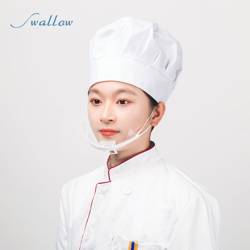 Plastic Anti-Fog Mouth Cover Transparent Mouth Shield for Food Service