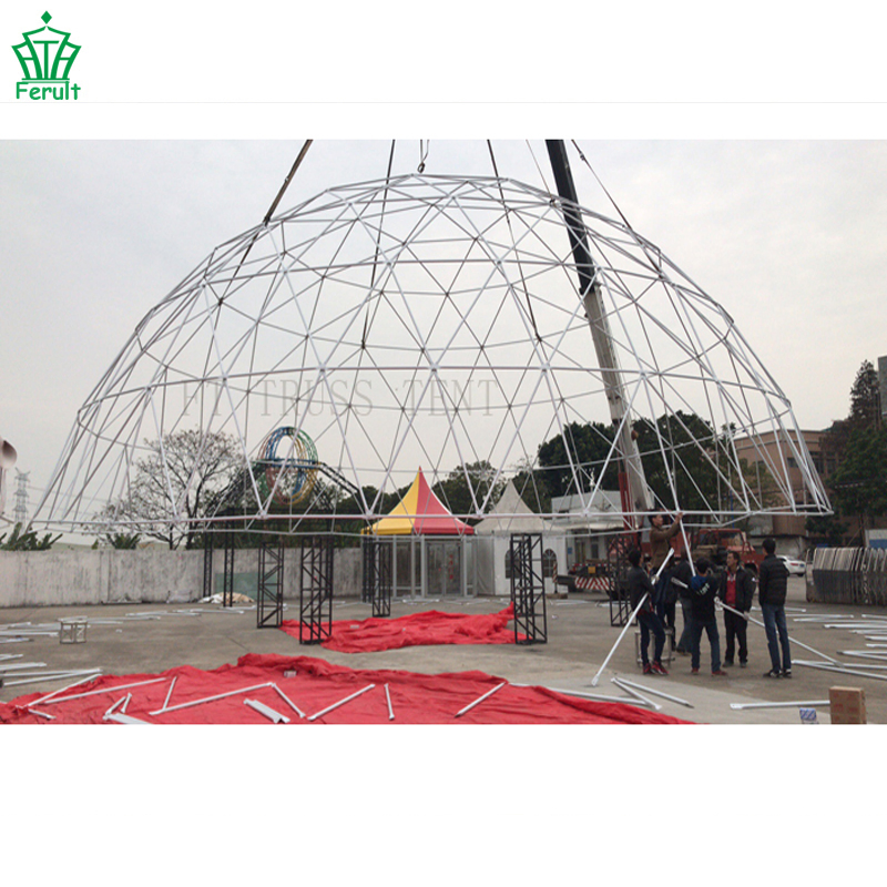 Transparent Geodesic Steel PVC Luxury Clamping Dome House Trade Show Tent Used for Outside Events