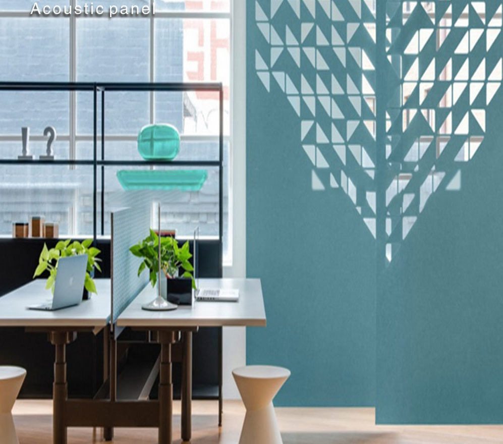 Pet Felt Polyester Fiber Fire Retardant Desktop Divider Corporate Office Hollow Carving Screen Manufacturers and Suppliers Can Be Customized