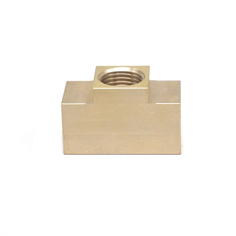 Custom CNC Cross 4 Tee 3 Way Female Brass Pipe Fitting