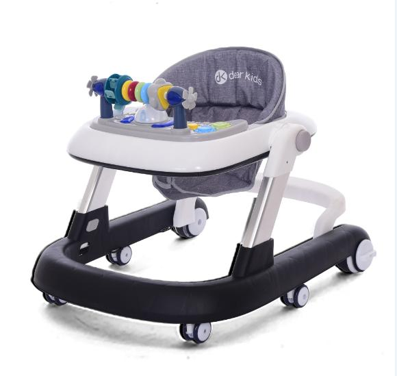 2024 Wholesale Cheap 4 in 1 Baby Products Toys/Sit-to-Stand Learning Walker/ Car Design Music Walking Kid Baby Walker with Locking Wheels and Seat