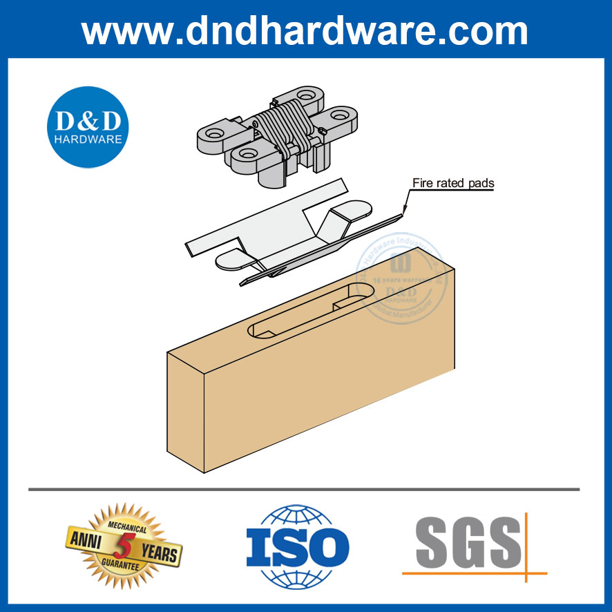 Concealed Door Hinge Protection Kits Full Gasket Fire Rated Pads