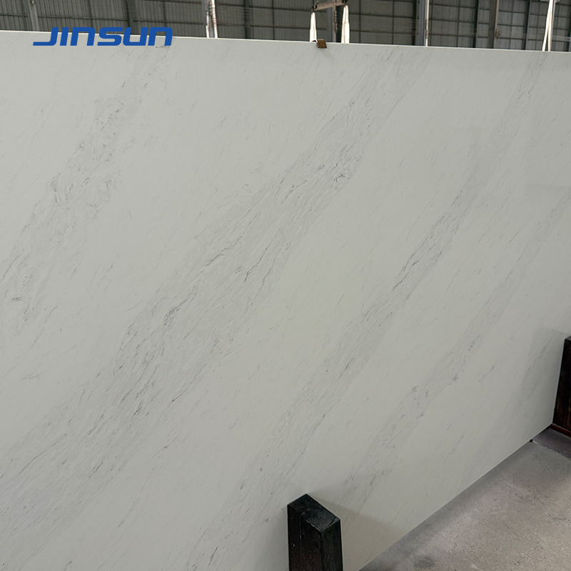 2025 Calacatta White Quartz Stone Countertop for Elegant Kitchen Islands