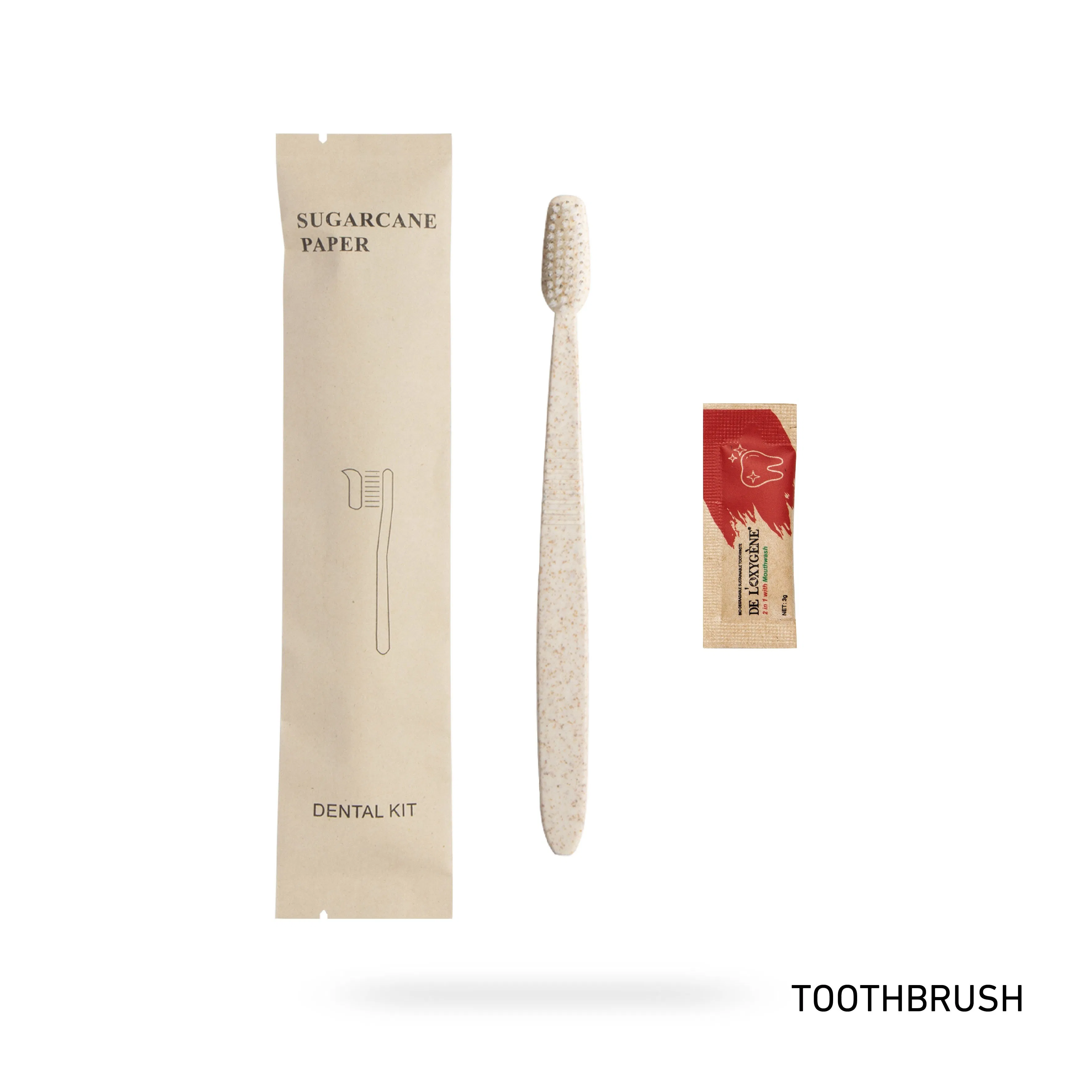 Hotel Disposable Set Homestay Guest Room Soft Bristled Straw Toothbrush Set