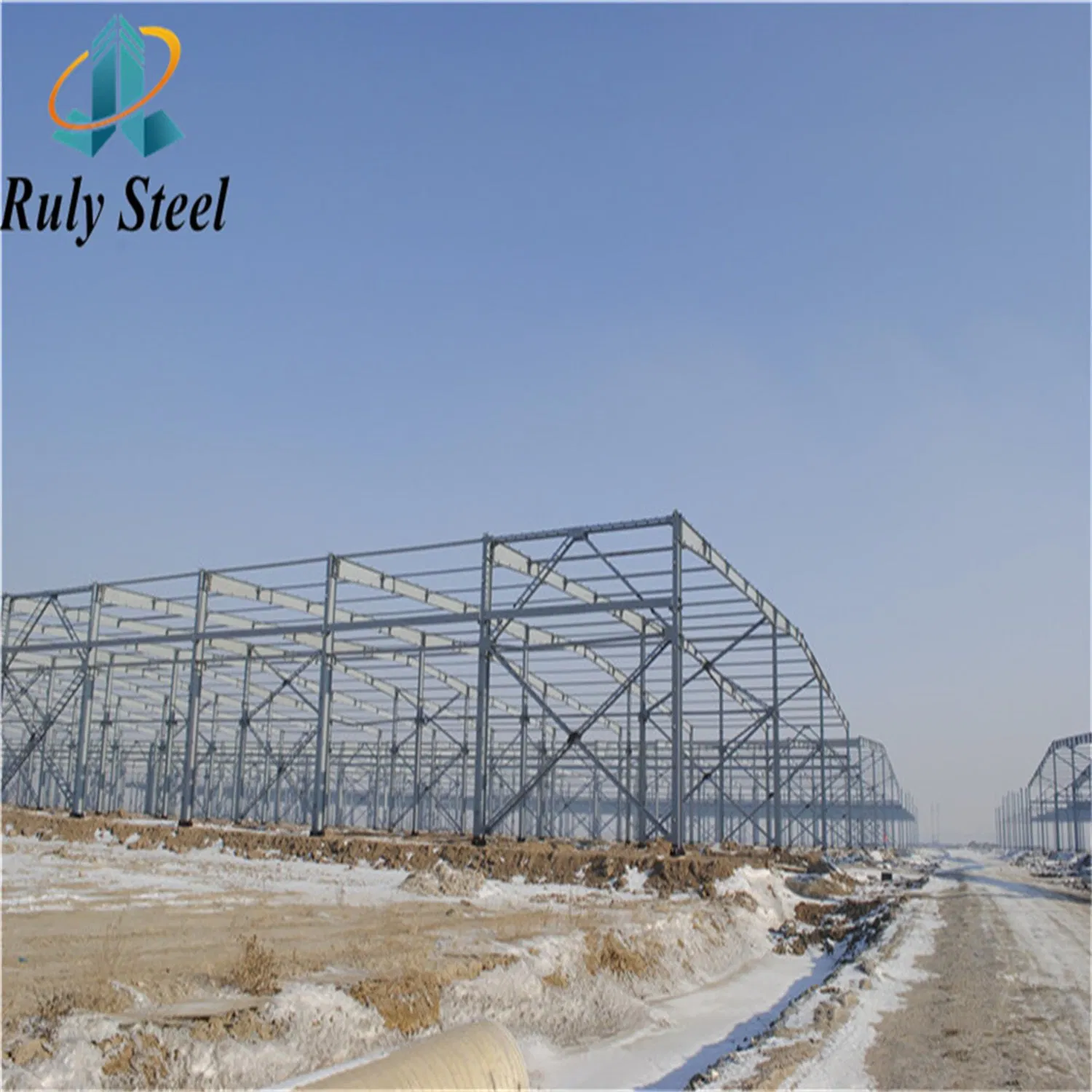 Light Steel Space Frame Warehouse Metal Structure Prefab Layout Workshop