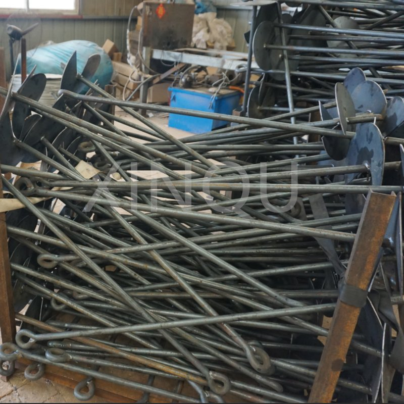 Винтовой анкер двойной спирали для грунта