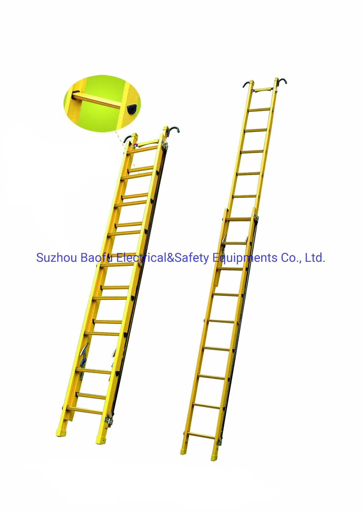 En131 Approved 220kv Fiberglass Single-Side Extension Ladder