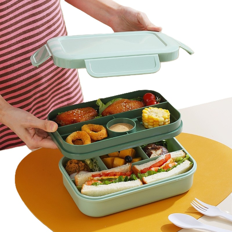 Sustainable Microwave Safe Plastic Lunch Box with Lid