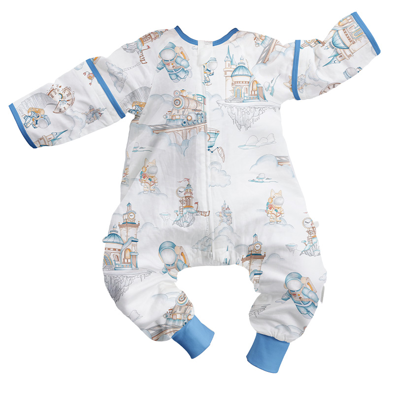 Spring Baby Sleep Sack Infant Bamboo&Peppermint Cotton Fabric Gauze Sleeping Bag
