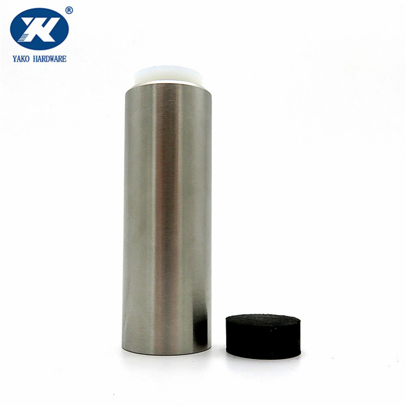 Wall-Mount Long Door Stops Stainless Steel Modern Door Stop with Sound Dampening Rubber Tip Protector