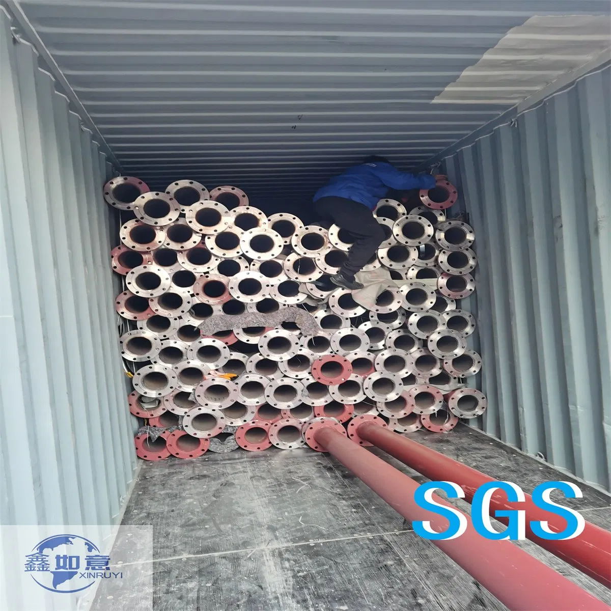 ASTM a-795 2 1/2" Sch10 UL FM Epoxy Powder Flame Red Grooved Ends Pipe Polyurethame Tube