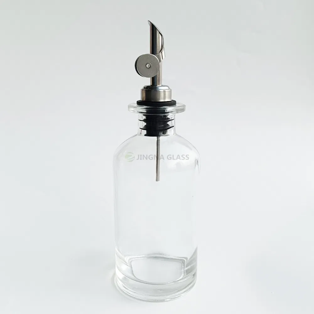 Wholesale 500ml 17oz Round Oil and Vinegar Olive Glass Bottle for Kitchen