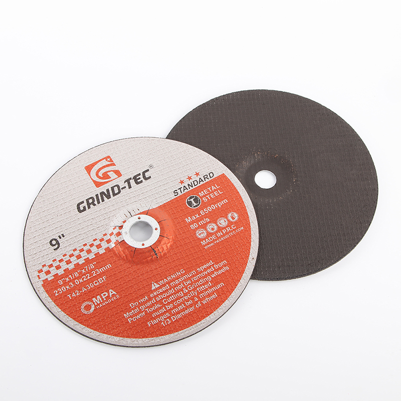 Full Label China Grindtec Abrasives 9inch 230X3X22.23mm Cutting Disc