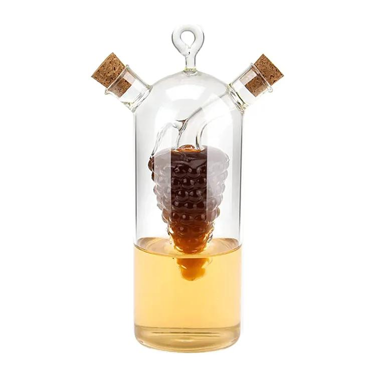 Hot Sale 8oz High Borosilicate 2 in 1 Oil Dispenser Bottle for Kitchen